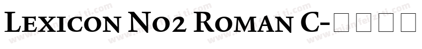 Lexicon No2 Roman C字体转换